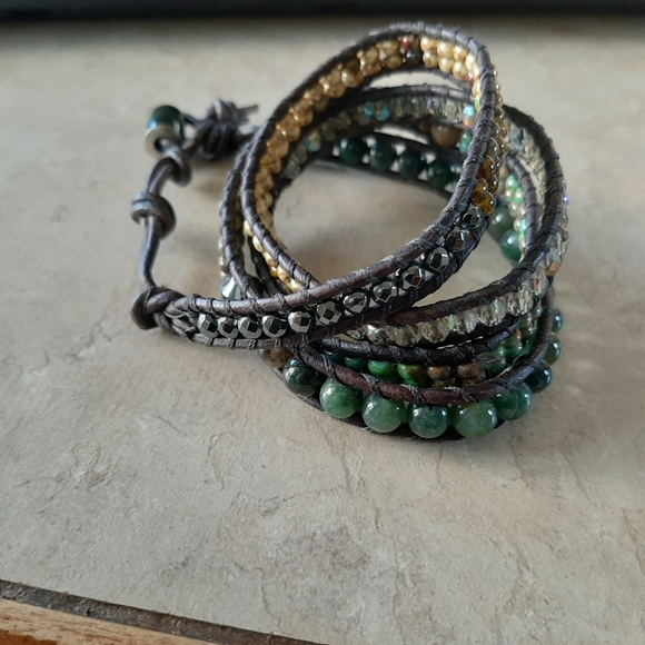 Leather wrap bracelet - Picture 1 of 5
